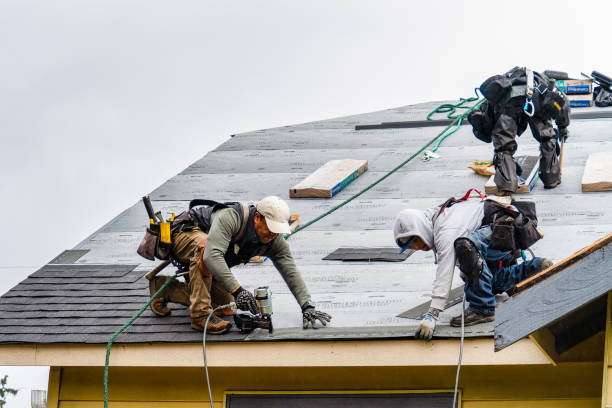 Professional Gutter Installation technician working in Fulda, MN
